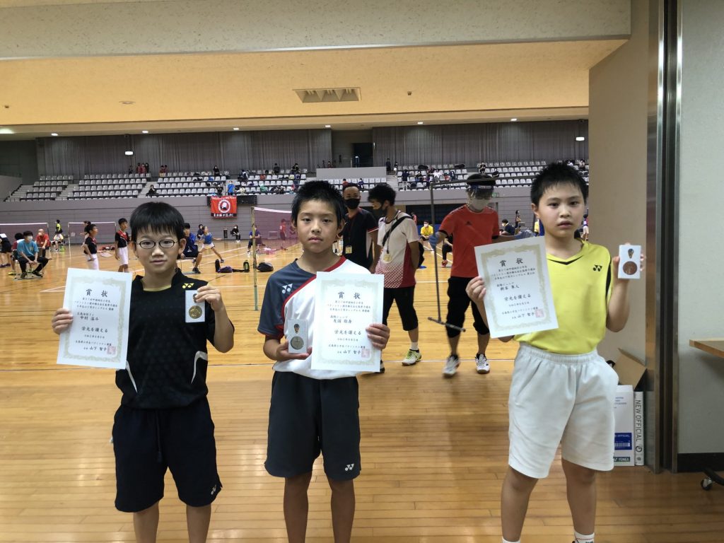 6年男子シングルス 表彰式