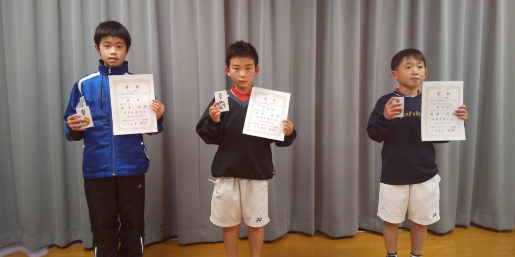 4年男子シングルス 表彰式