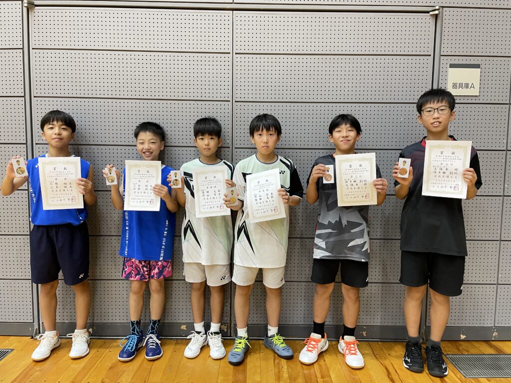 6年男子ダブルス表彰式
