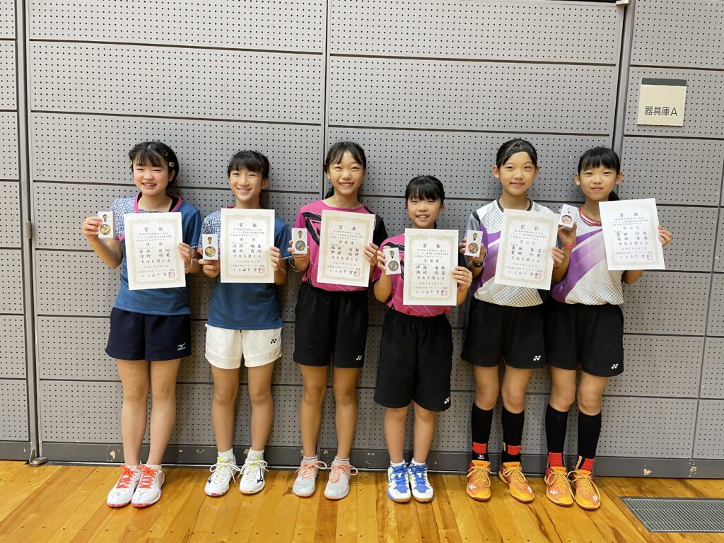 6年女子ダブルス表彰式