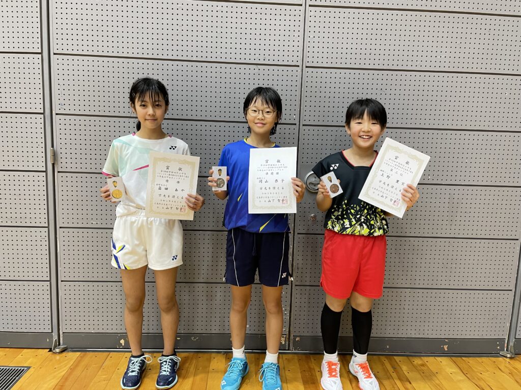5年女子シングルス 表彰式