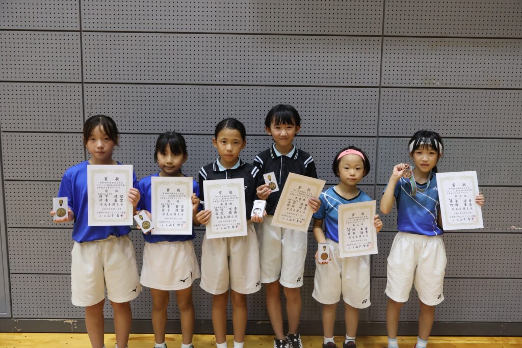 4年女子ダブルス 表彰式