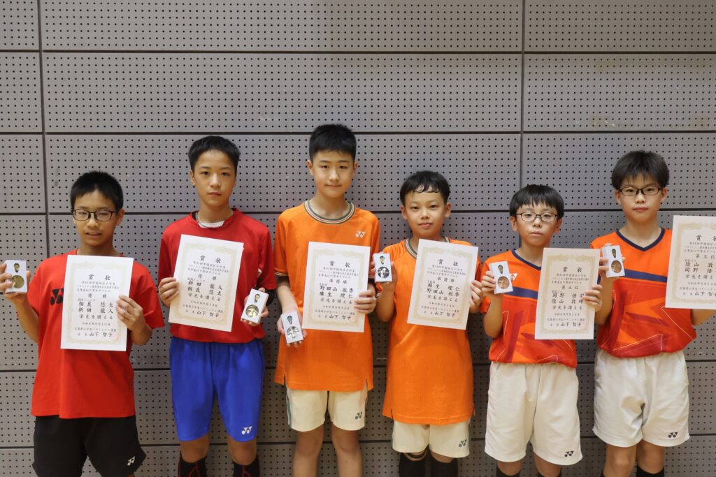6年男子ダブルス 表彰式