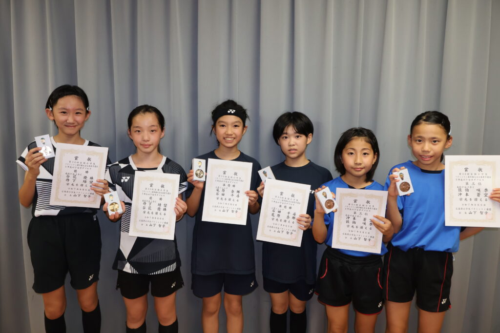 5年女子ダブルス 表彰式