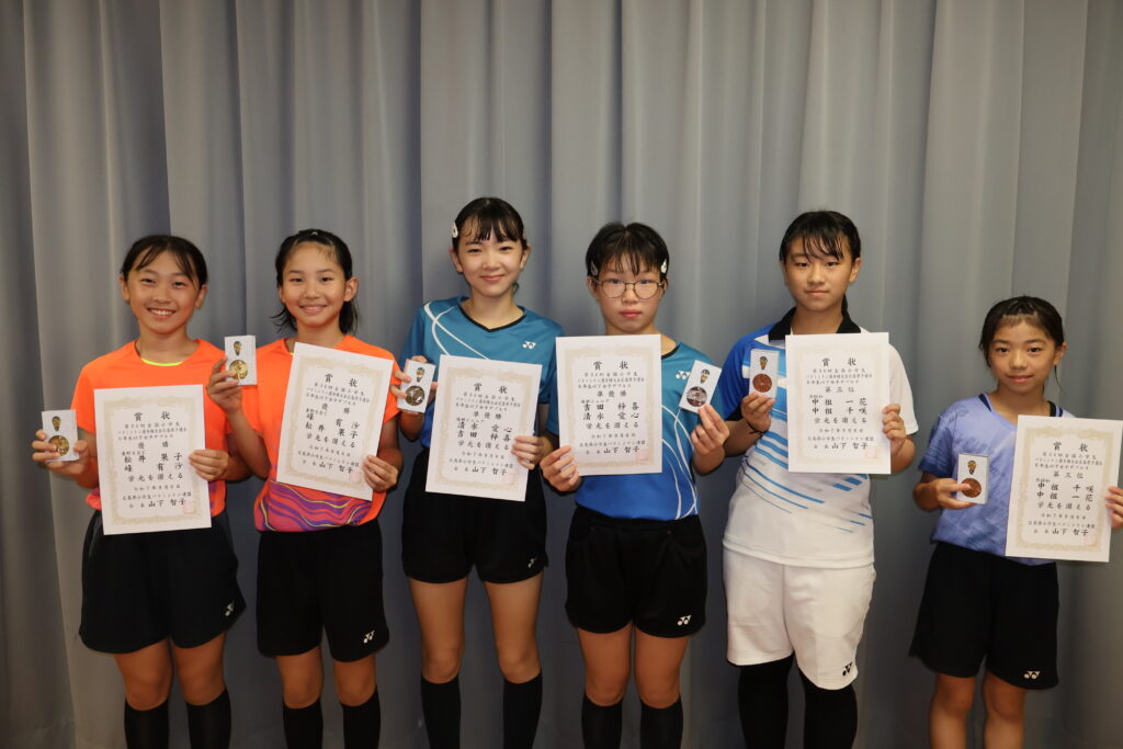 6年女子ダブルス 表彰式